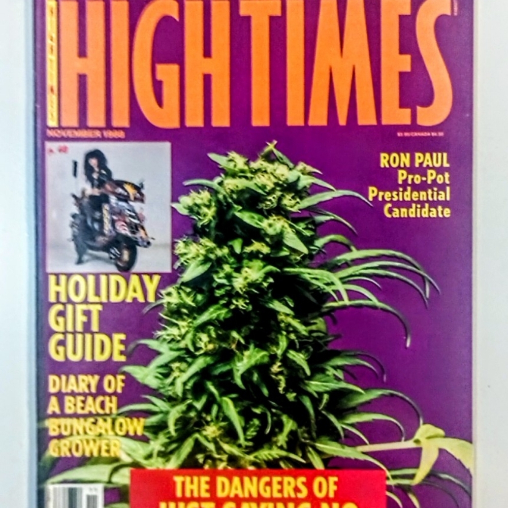 Vintage High Times Magazine November 1988 Ron Paul Pro Pot Homegrown Hash Issue